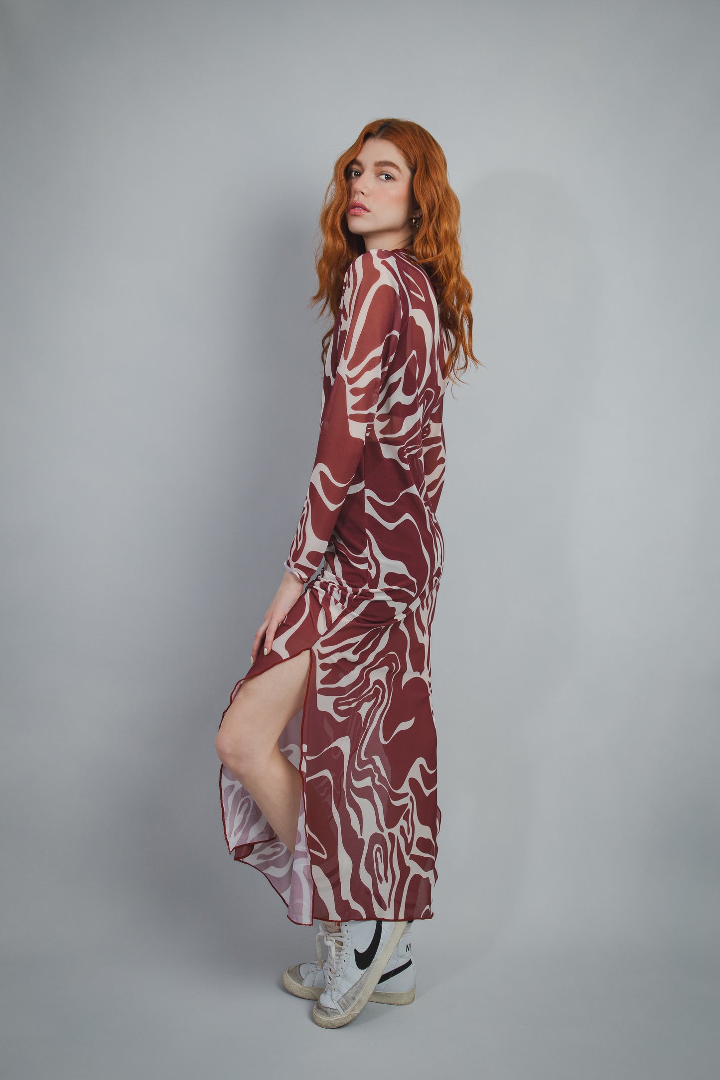 VESTIDO MESH TERRACOTA