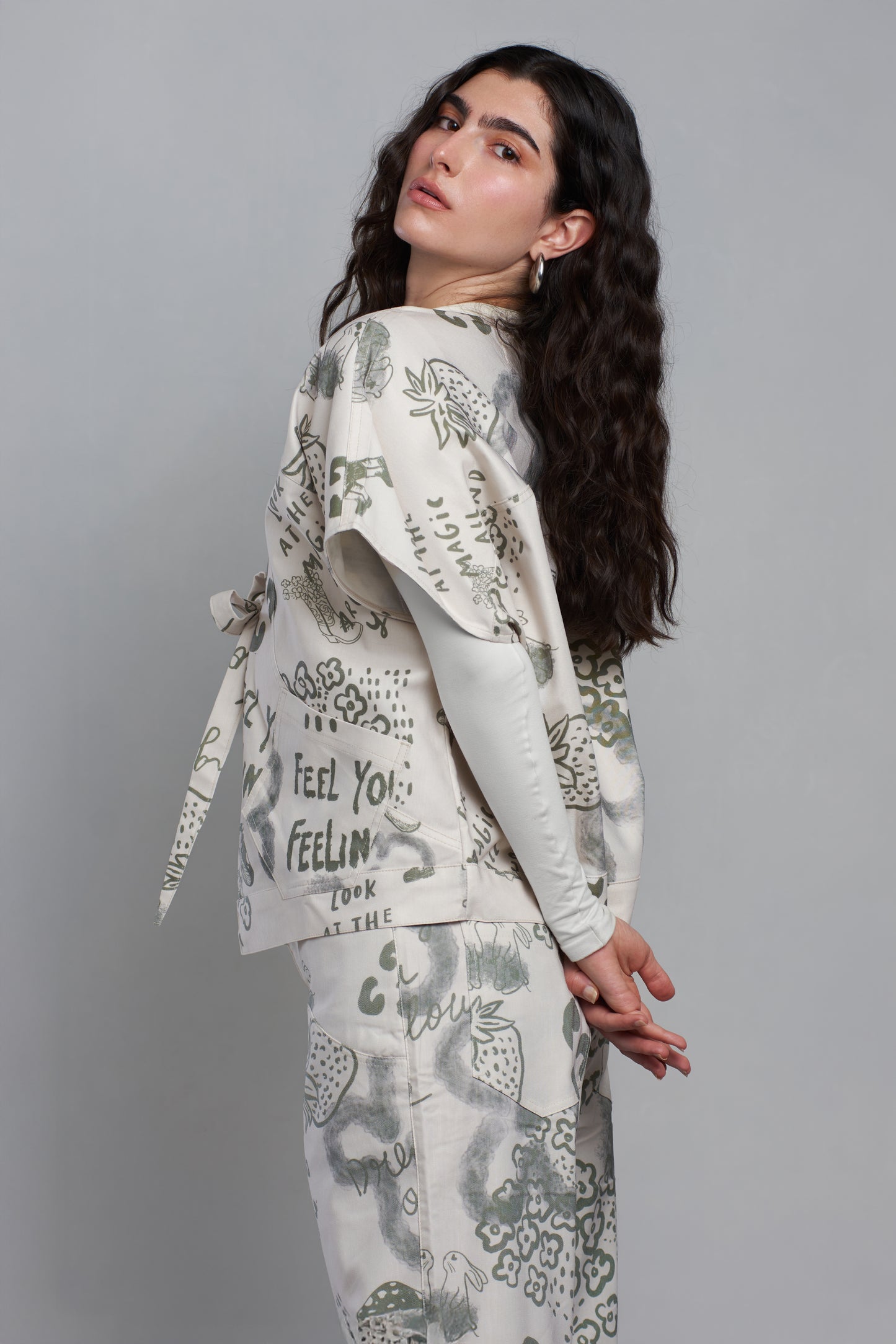 CHALECO GROW DREAMS CREMA VERDE