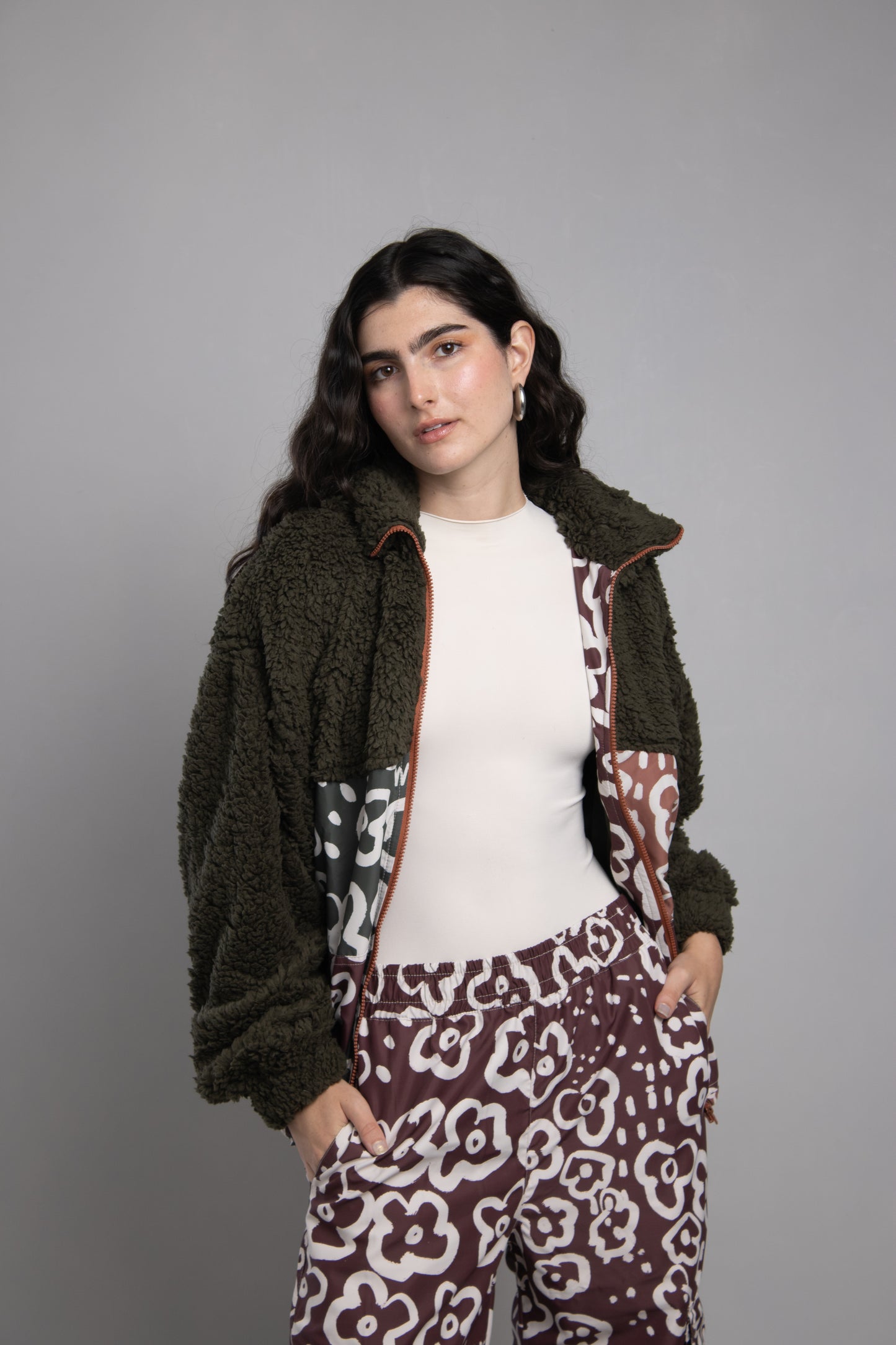 CHAQUETA OVEJERA FLOWERS