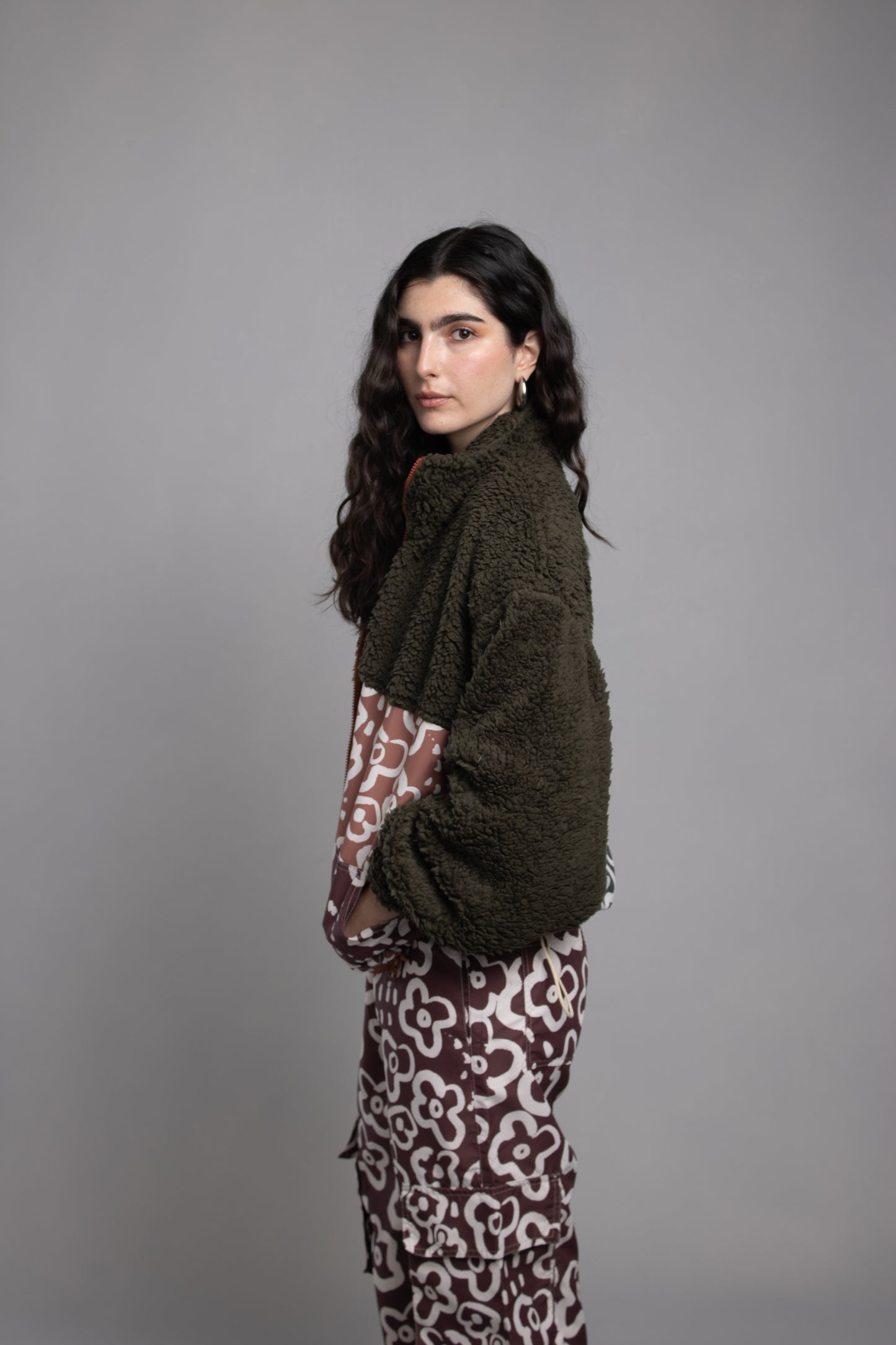 CHAQUETA OVEJERA FLOWERS