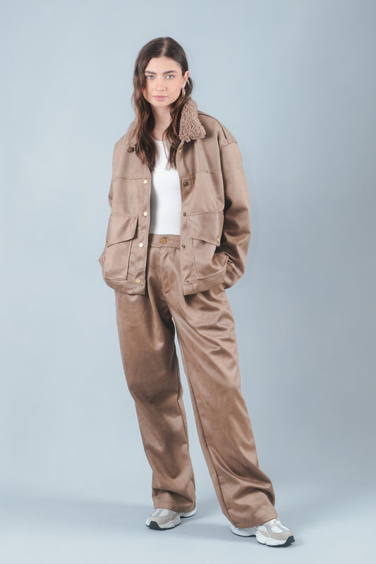 PANTALON GAMUZA MOCCA