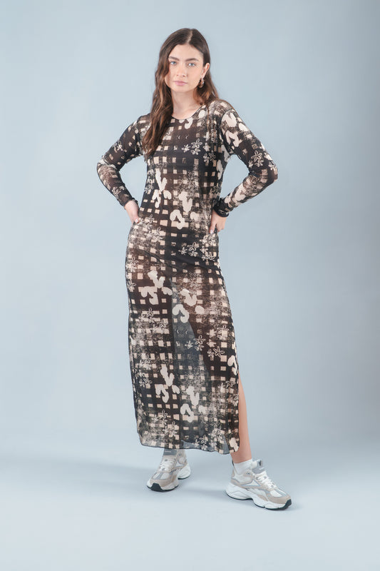 VESTIDO MESH WONDER LINES