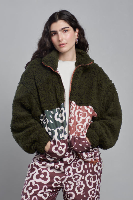 CHAQUETA OVEJERA FLOWERS